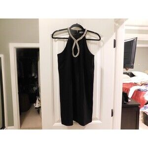 NEW Fate Black Rhinestone Keyhole A-Line Dress-Small